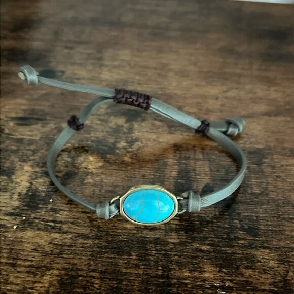 Turquoise Color Adjustable Bracelet - Picture 2 of 3